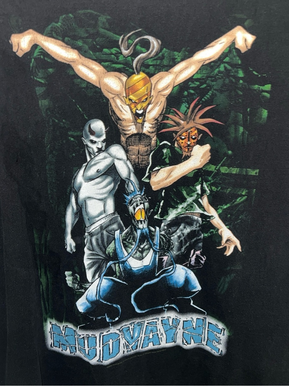 Vintage 2000 Mudvayne Super Hero Double Sided Graphic T-Shirt Size L - Picture 6 of 6